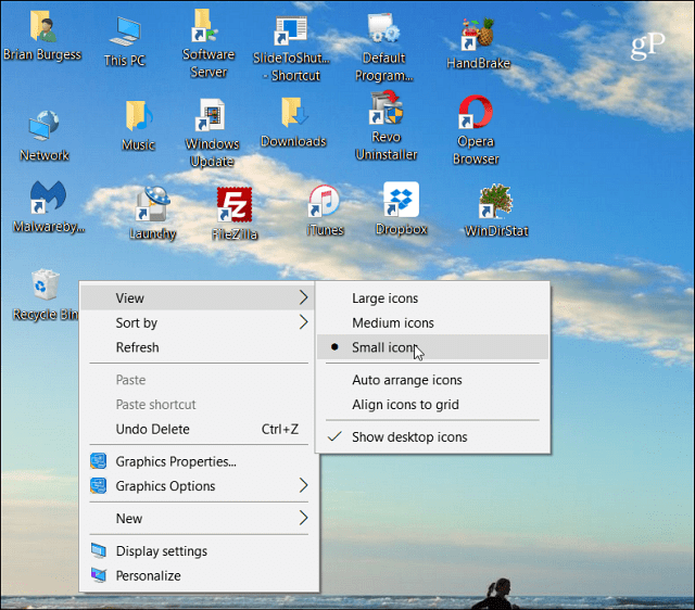 How to Change the Size of Desktop Icons and More on Windows 10 - 6
