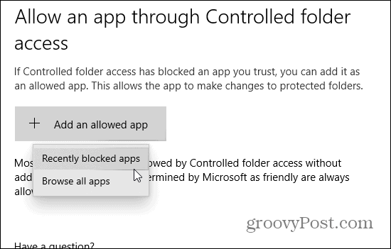 allowed apps