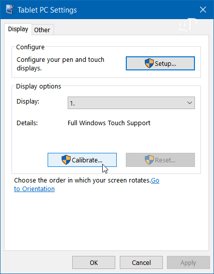 How to Calibrate a Windows 10 Touch Screen Device - 96