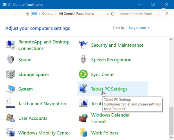 windows calibrate settings panel control pc tablet touch screen select key press then type