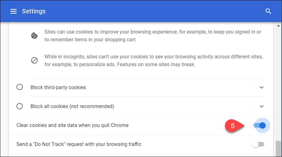 Automatically Delete Google Chrome Browser Cookies at Exit - 26