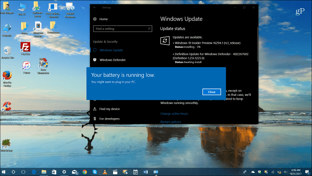 How to Adjust the Reserve Battery Level on a Windows 10 Laptop - 10