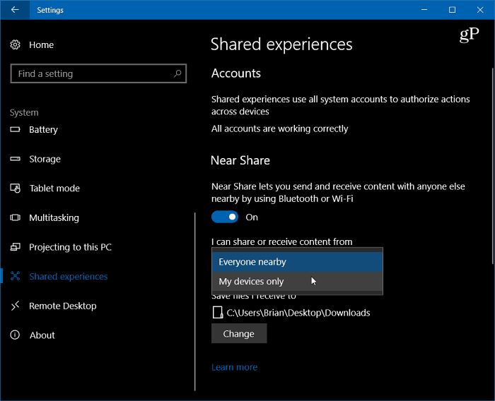How to Use Edge Near Share in Windows 10 from the Edge Browser - 38