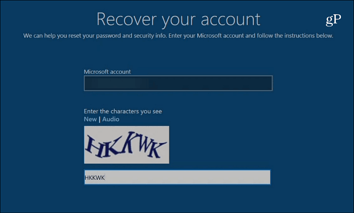 Recover Your Account