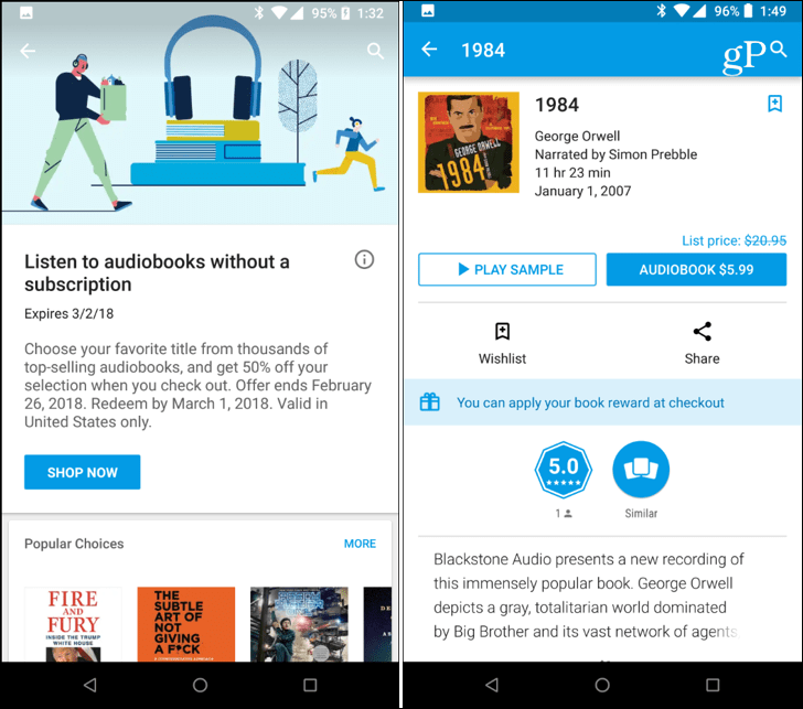 How to Buy and Listen to Audiobooks from Google Play - 89
