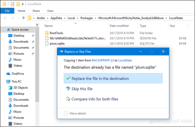 How to Back Up, and Migrate Sticky in Windows 10