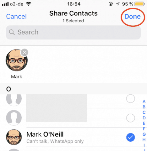How To Share Phone Contacts Via iMessage and WhatsApp - 42