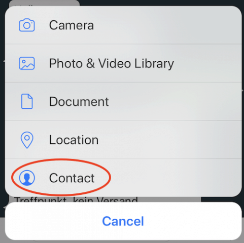 How To Share Phone Contacts Via iMessage and WhatsApp - 5