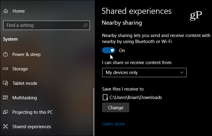 Transfer Files to Other PCs with Nearby Sharing in Windows 10 1803 - 22