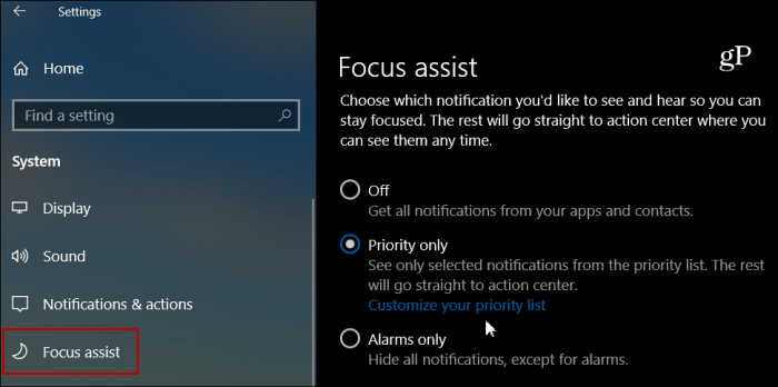 Use Windows 10 Focus Assist to Work or Play Distraction Free - 19