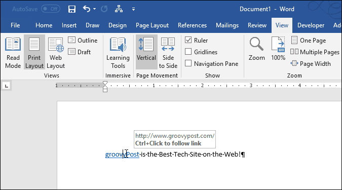 How To Follow Hyperlinks In Word And Outlook Without Using The