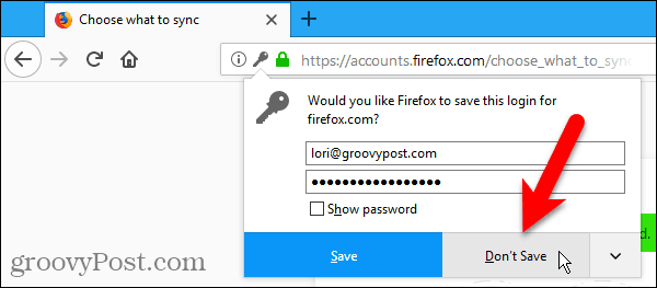 Save this login message