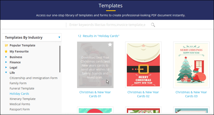 Templates and forms available in PDFelement 6