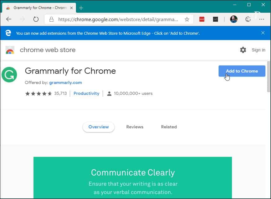 How to Install Google Chrome Extensions in the Microsoft Edge Browser 