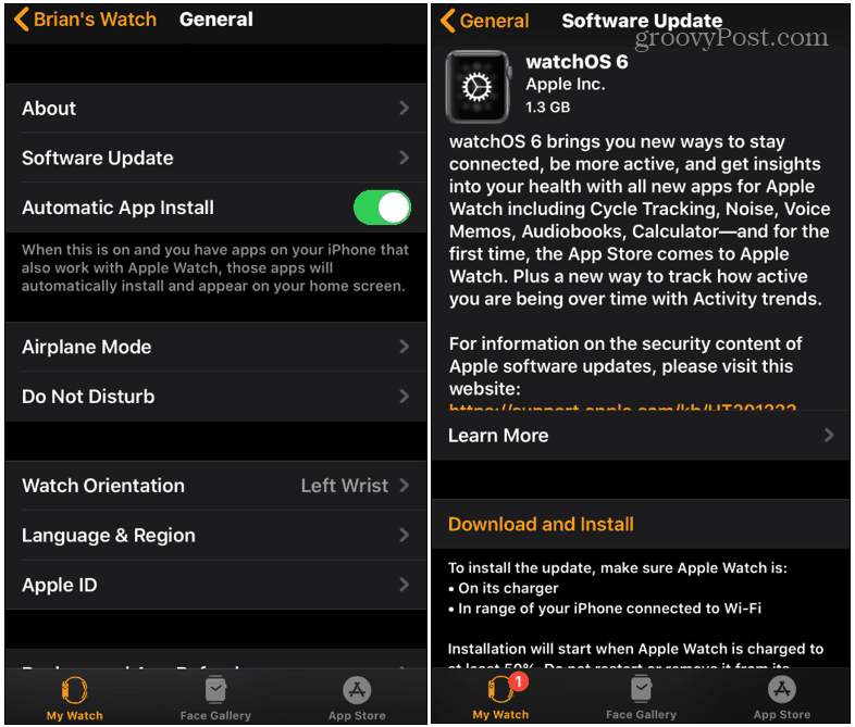 How to Update Your Apple Watch to watchOS 6 - 8