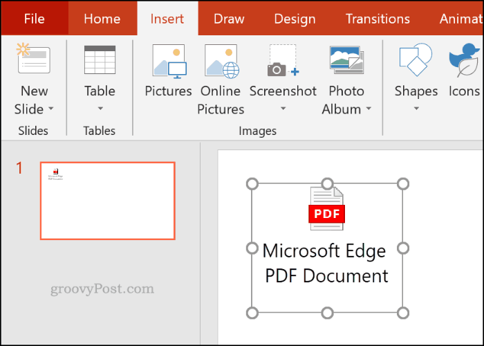 insert pdf in powerpoint presentation