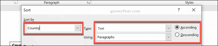 How to Sort Text and Tables Alphabetically in Microsoft Word - 76