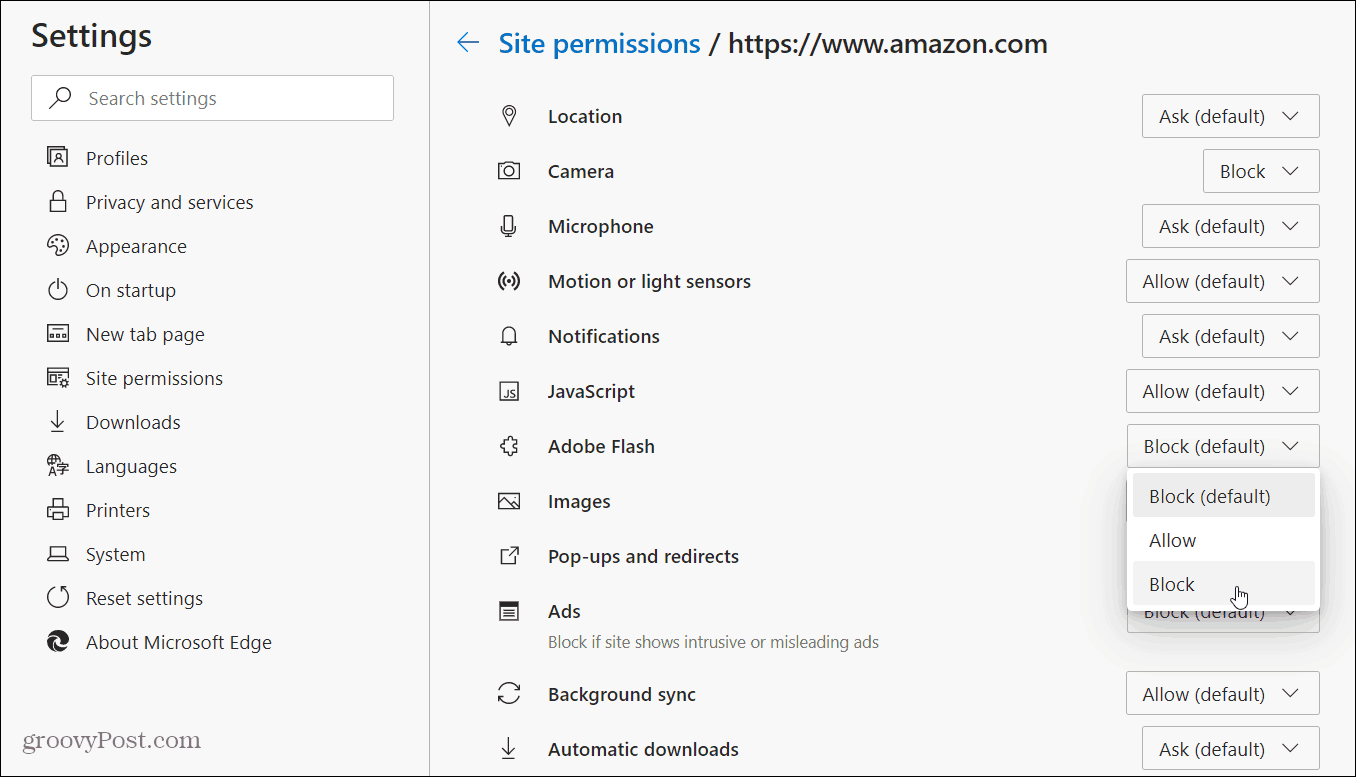 How to Enable or Disable Site Permissions in Microsoft Edge - 69