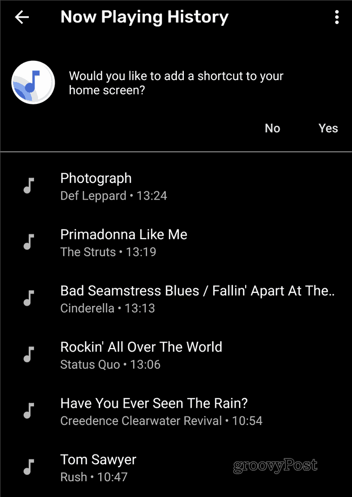 How to Check the Now Playing History of Songs on Google Pixel - 56