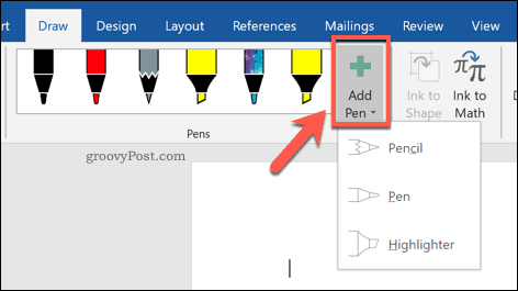 Draw in word - Customize the Ribbon - Microsoft Community