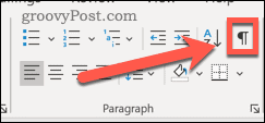 Word paragraph icon