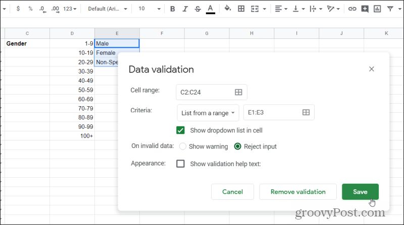 How to Create a Dropdown List in Google Sheets - 47