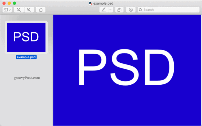 Opening a PSD file in macOS