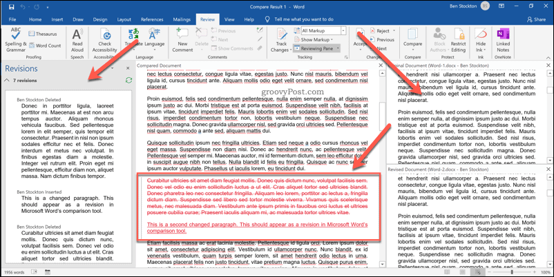 How to Compare Two Microsoft Word Documents - 1