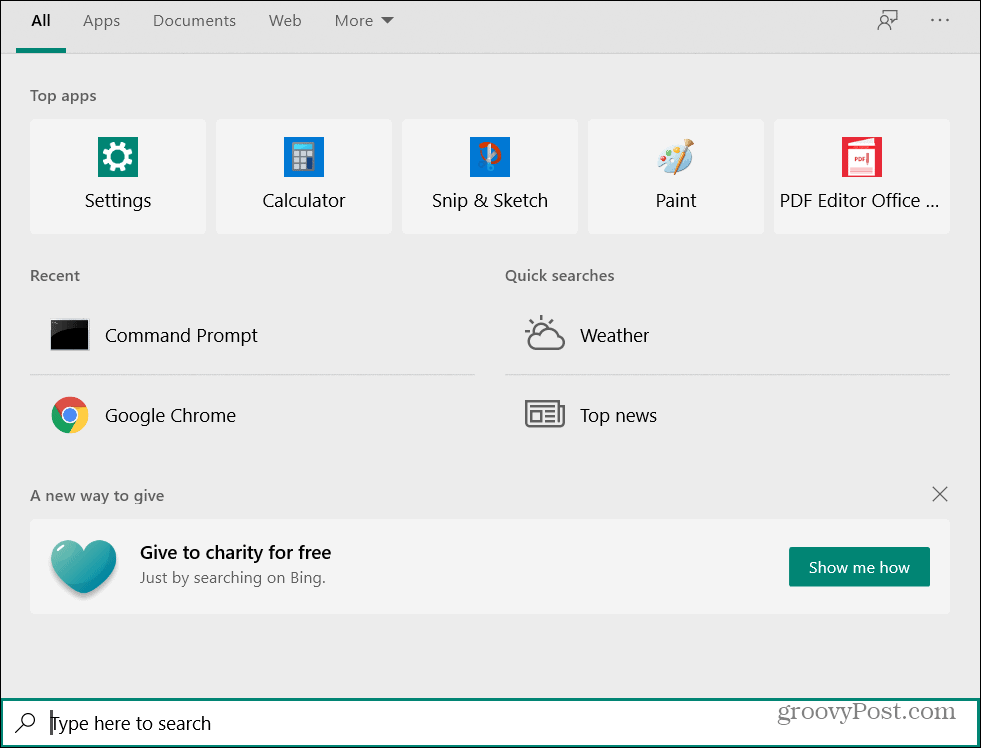 How to Disable Recent Items in the Windows 10 Search Box - 25