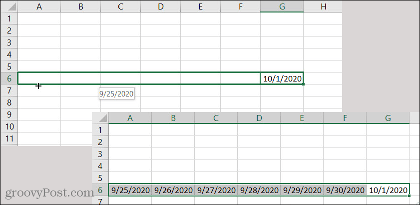 Excel AutoFill Date Backwards