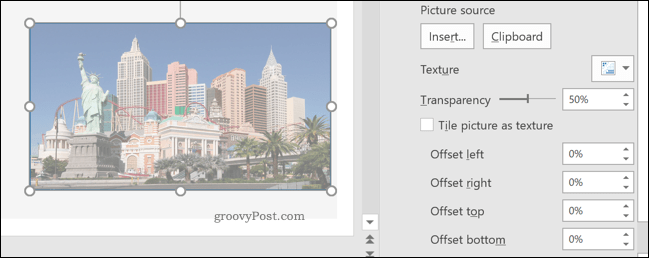 An example transparent image in PowerPoint