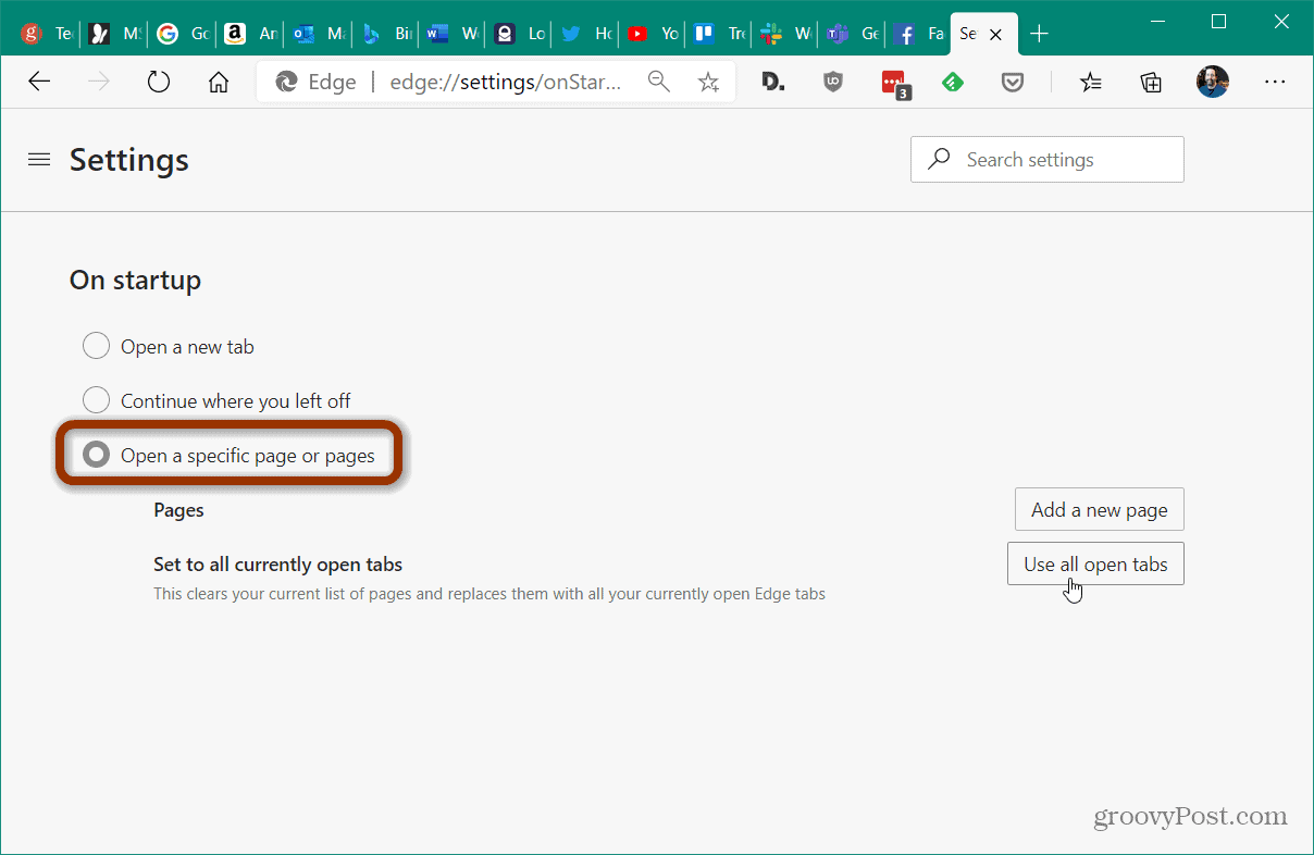 Make Microsoft Edge Open to Specific Web Pages on Startup - 57