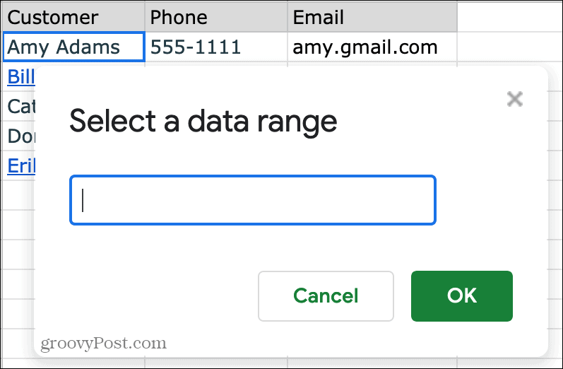 Link to a Cell or Range