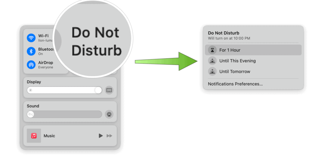 do not disturb macbook