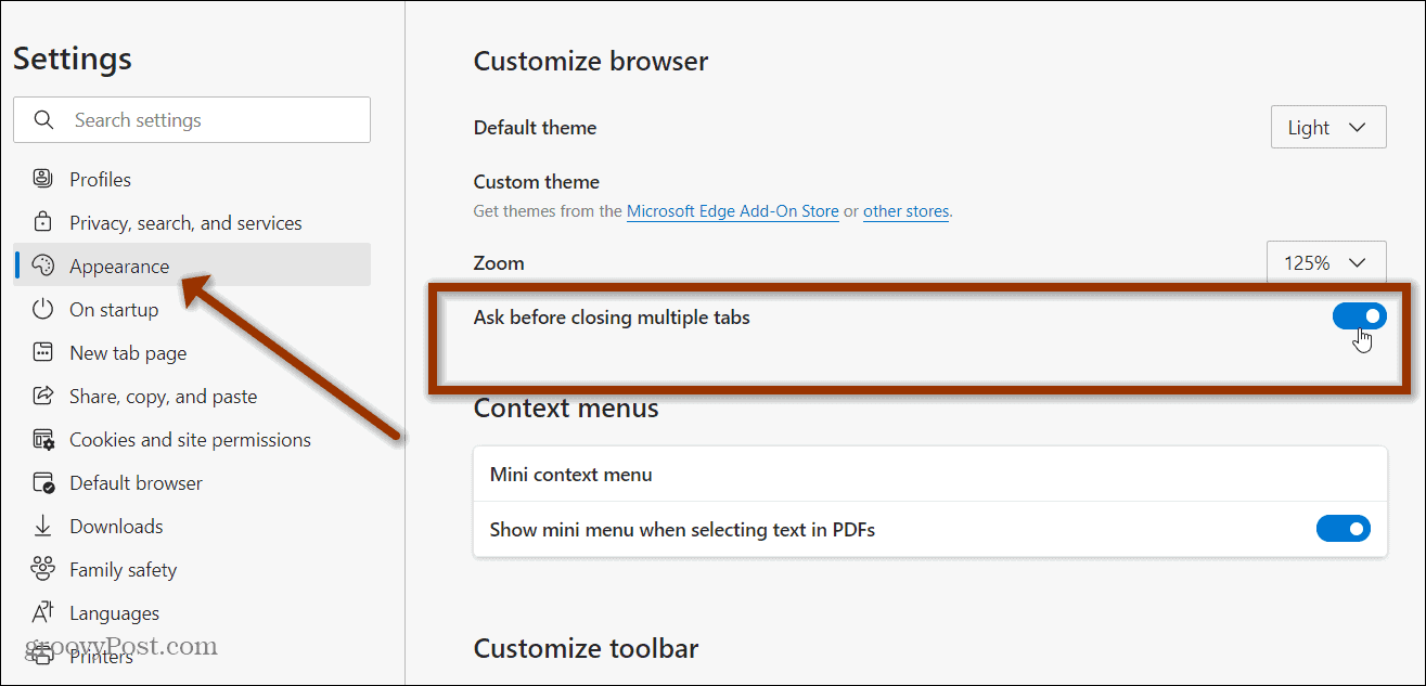How to Make Microsoft Edge Ask Before Closing Multiple Tabs - 32