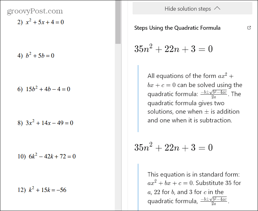 Use the Math Solver Tool in Microsoft Edge to Solve Complex Math Equations - 70