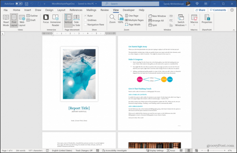 How to View Multiple Pages in a Microsoft Word Document