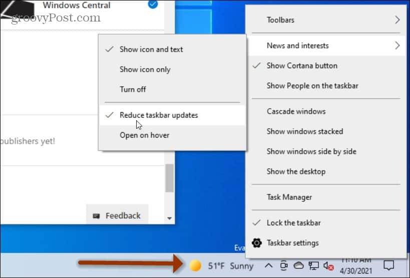 How to Manage Topics on the News and Interests Widget on Windows 10 - 69