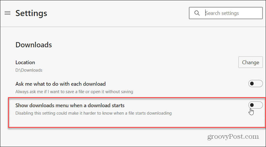 How to Disable the Microsoft Edge Downloads Menu - 65