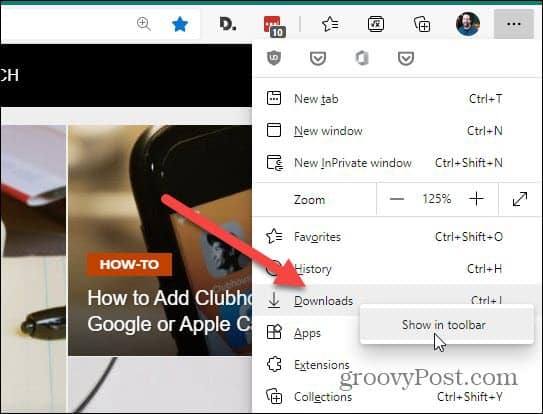 How to Make the Downloads Button Always Show on Microsoft Edge - 3