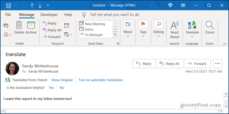 How to Translate Incoming Emails in Microsoft Outlook - 98