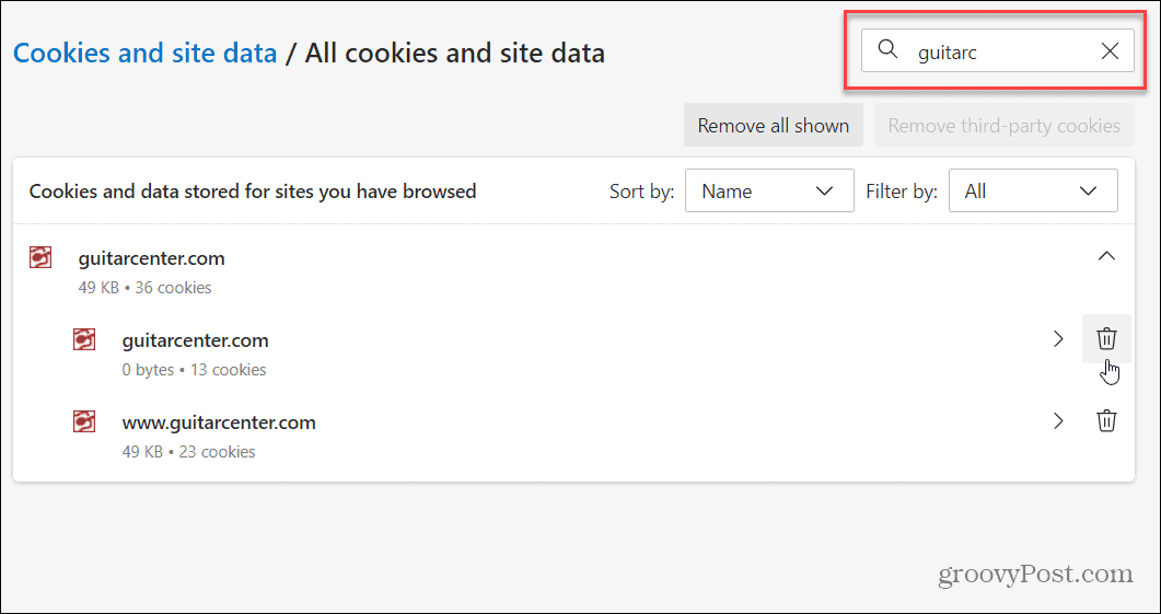 How to Clear Cookies in Microsoft Edge for a Specific Website - 87