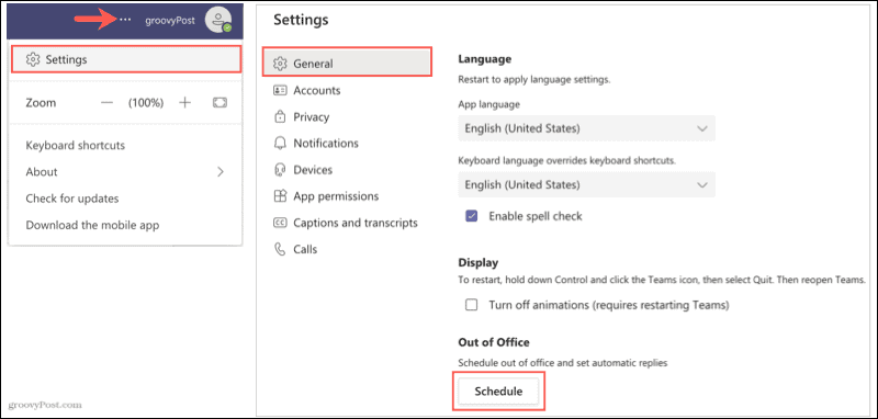 How to Set Up an Out of Office Message in Microsoft Teams
