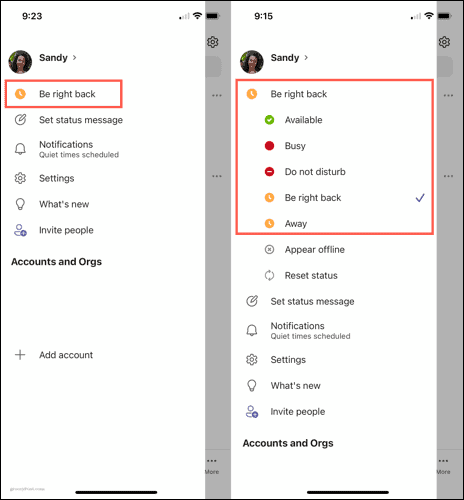 How to Set Your Status and a Message in Microsoft Teams - 70