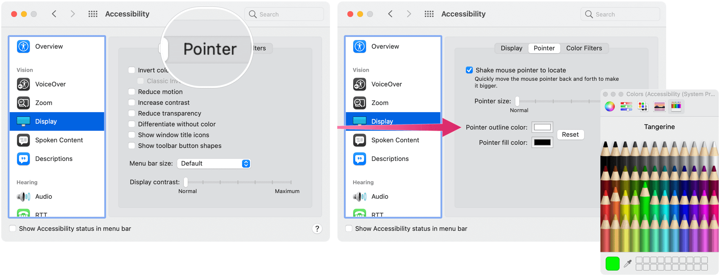 Accessibility  How to change the cursor color in macOS Monterey - 7