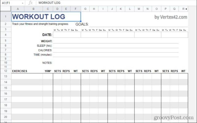 Convenient Weight Tracker Template In Google Docs