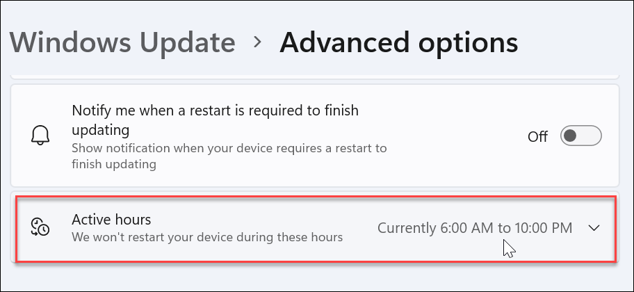 Set Active Hours on Windows 11 to Avoid Windows Update Restarts - 81
