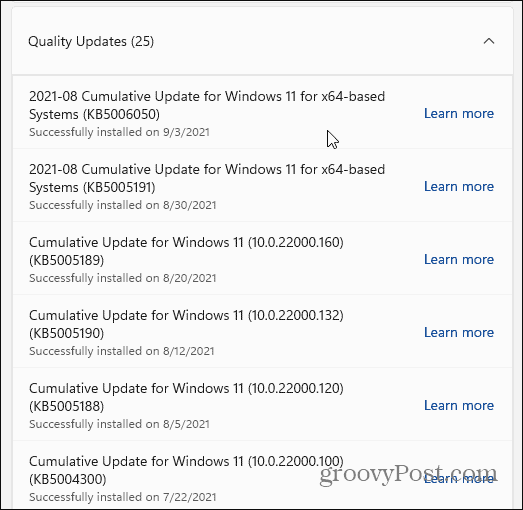 How to View Windows 11 Update History - 26