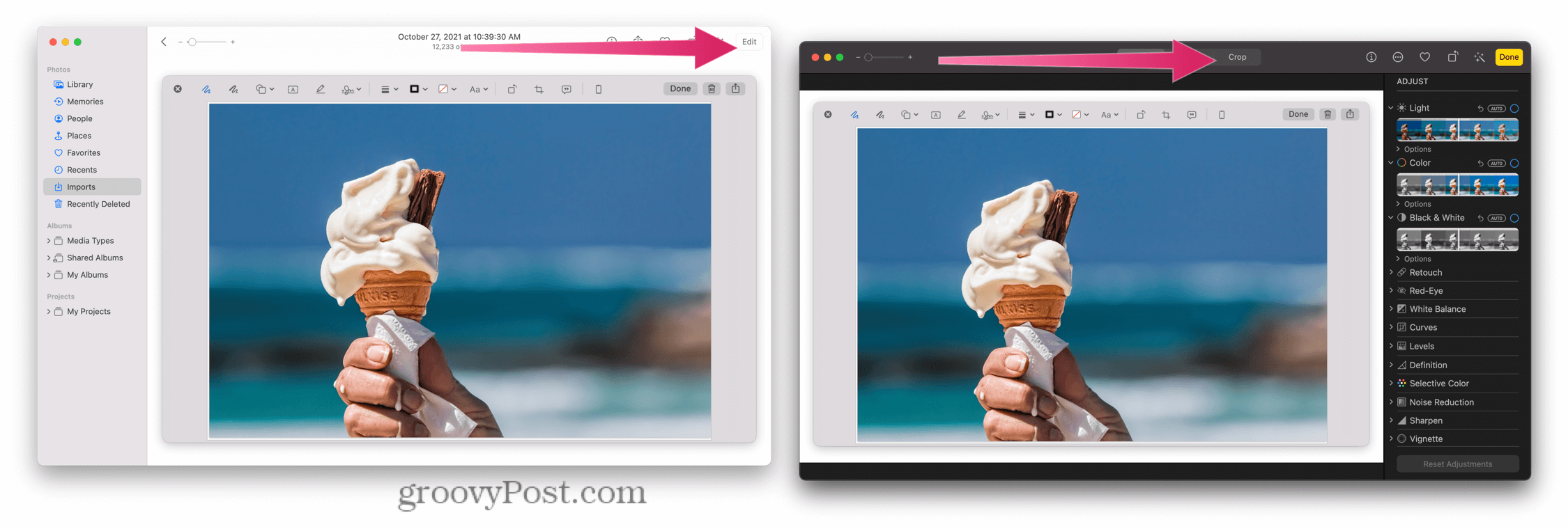 how to crop pics on mac
