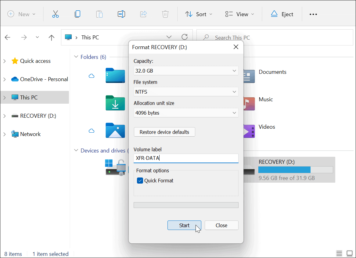 How to Format a Drive from File Explorer on Windows 11 - 58